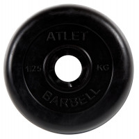 Диск обрезиненный d26мм MB Barbell MB-AtletB26-1,25 1,25кг черный