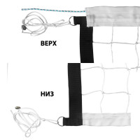 Сетка волейбольная профессиональная 9.5х1м, нить3,5мм ПП, яч.10см FS-V-№7 белая