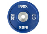 Олимпийский диск в уретане 20кг Inex PU Bumper Plate TF-P2100-20 синий\белый