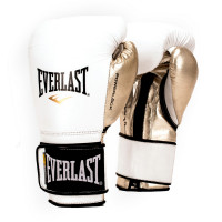 Перчатки тренировочные Everlast Powerlock 14oz P00000609 белый\золотой