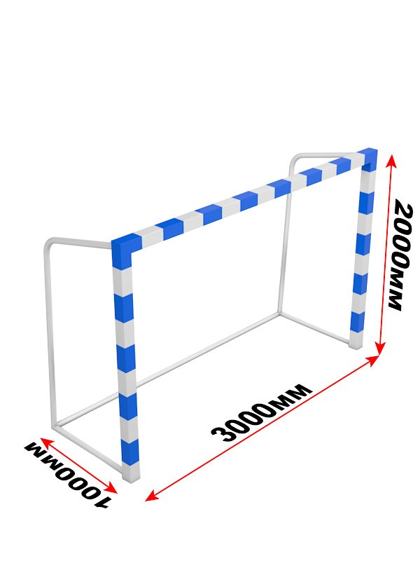 Ворота минифутбольные/гандбольные из профиля 80х80мм Glav 7.100-1 для зала 600_800