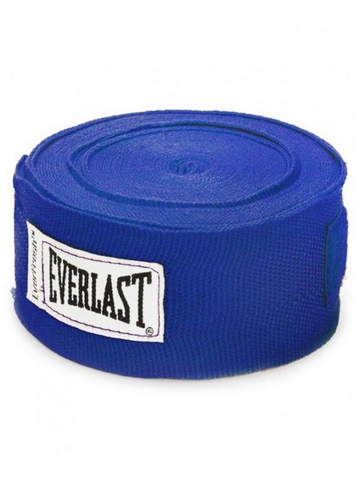 Бинт боксерский Everlast 4.55 м (пара) синий 4456BLU 522_700