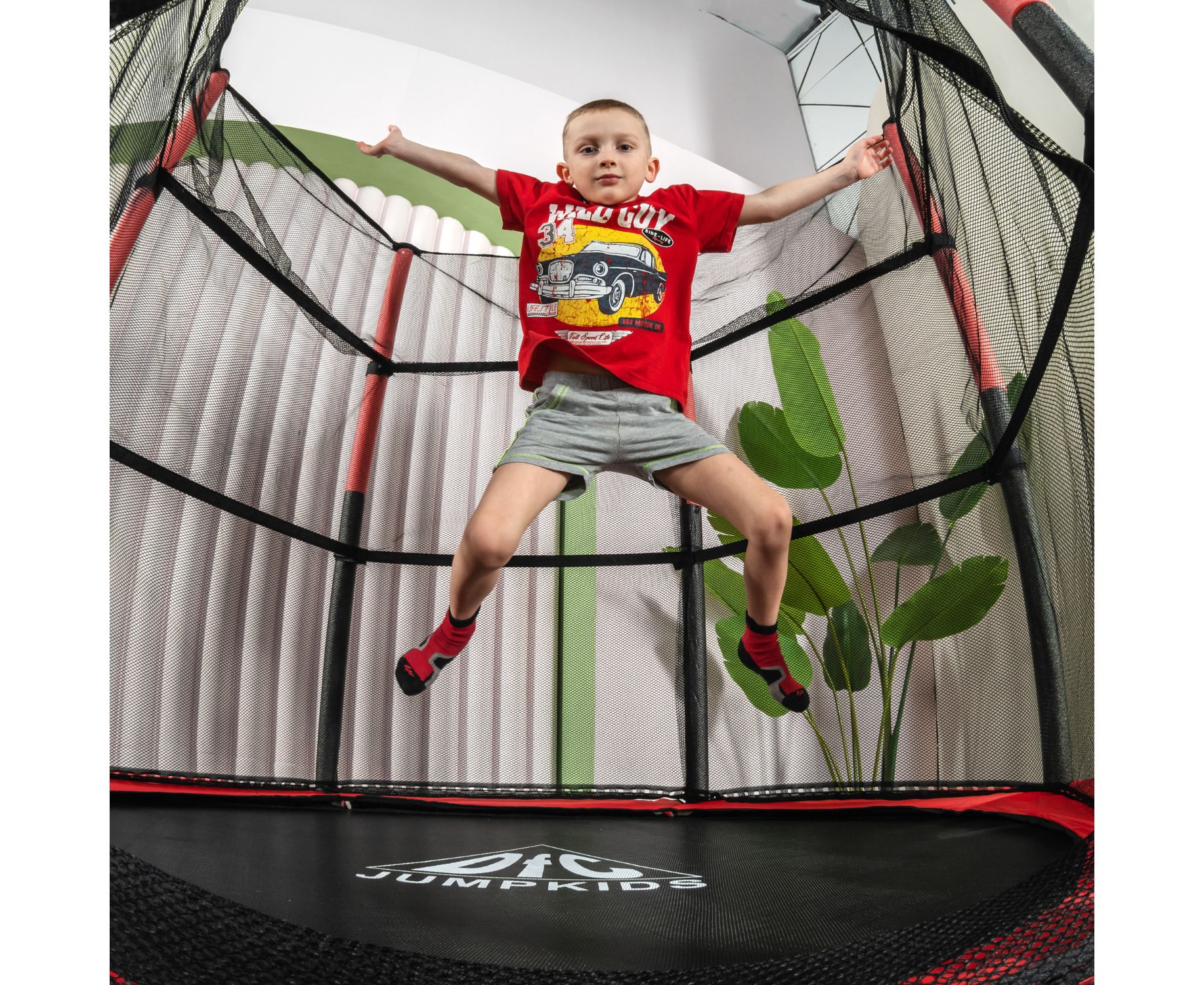 Батут DFC Jump kids 55" (137см) 55INCH-JD-RG красно-серый 1834_1500