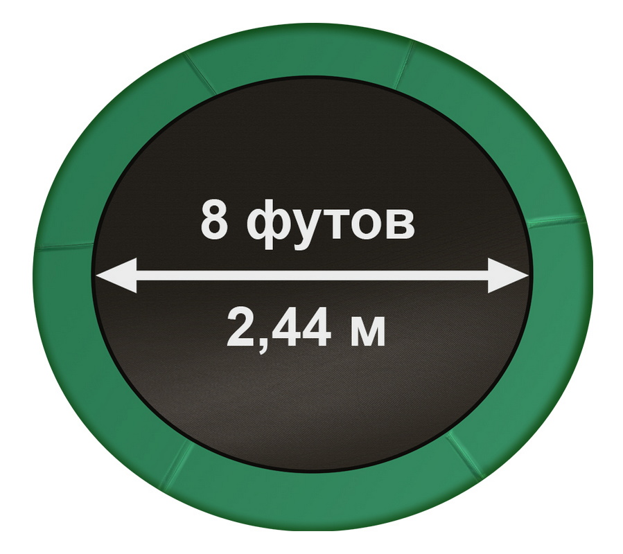 Батут премиум Arland 244см 8FT с внутренней страховочной сеткой и лестницей 899_800