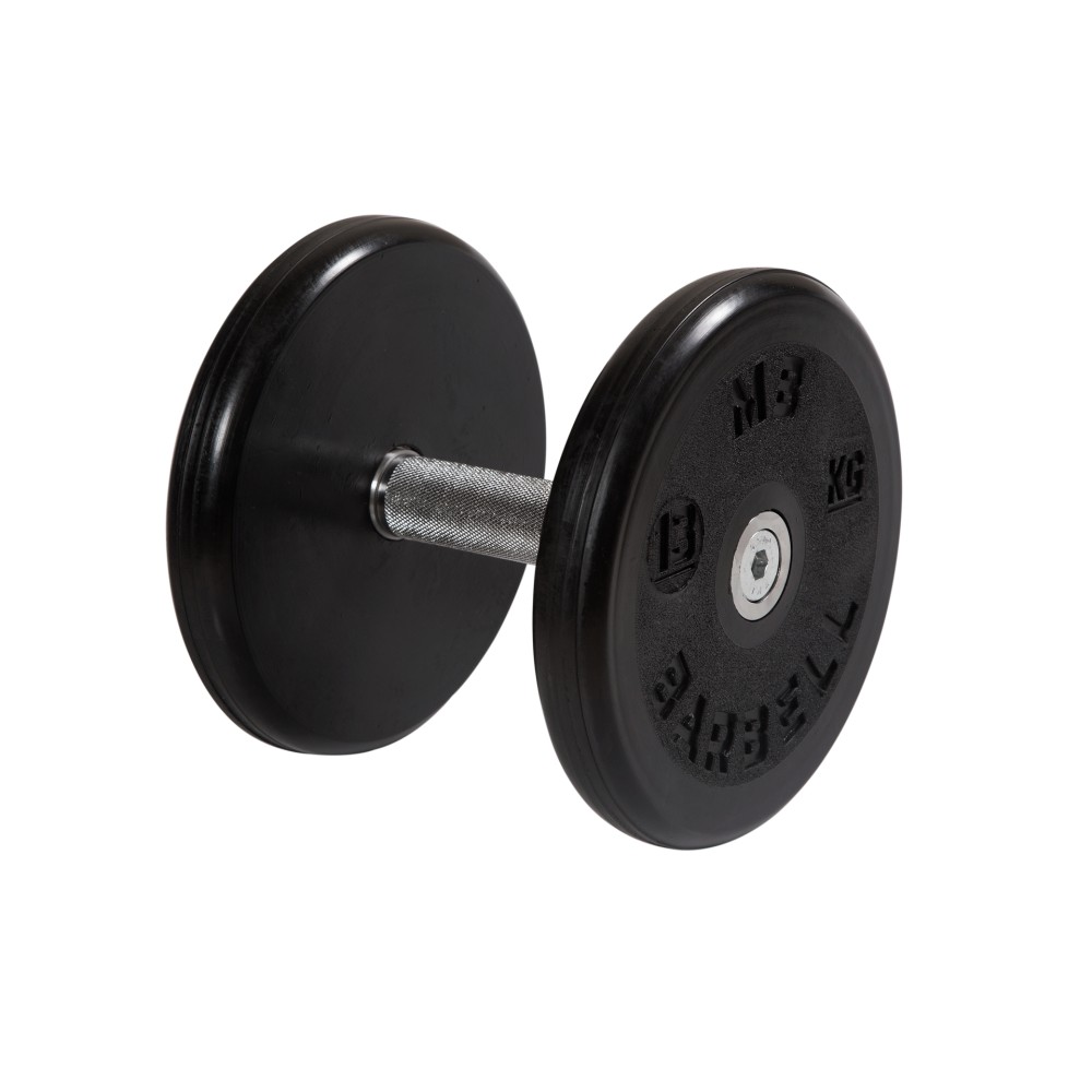 Гантель классик с вращающейся ручкой хром 13 кг MB Barbell MB-FdbEM-B13 1000_1000