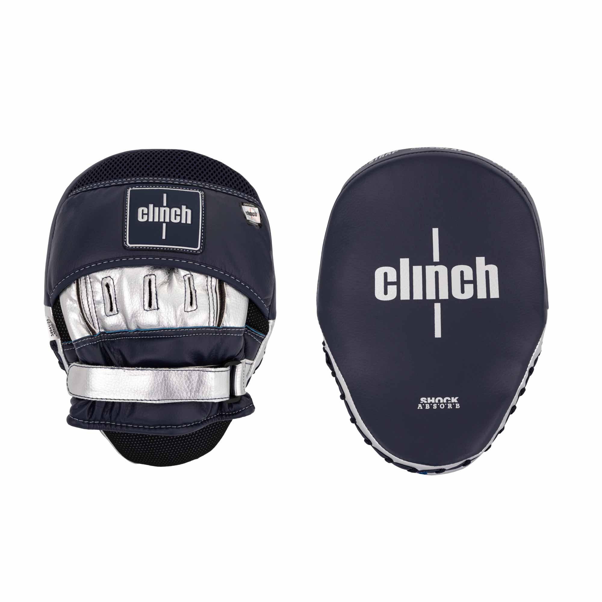 Лапы Clinch Shock Absorb Mitt темносине-серебристые C548 2000_2000