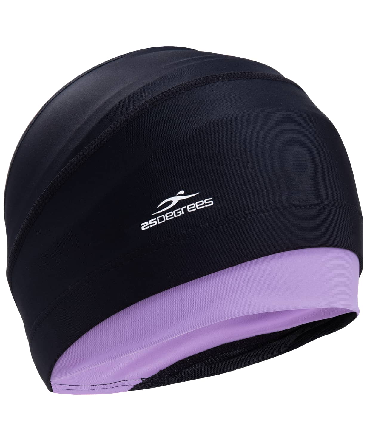 Шапочка для плавания 25DEGREES Duplo Black/Lilac, полиамид, для длинных волос 1230_1479