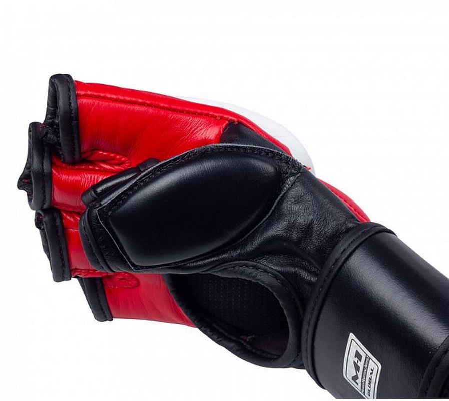 Перчатки для смешанных единоборств Clinch M1 Global Official Fight Gloves C688 бело-красно-черный 897_800