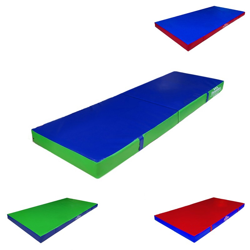Мат гимнастический 200х50х5см винилискожа складной в 2 сложения (холлослеп/холлофайбер) Dinamika ZSO-001341 800_800