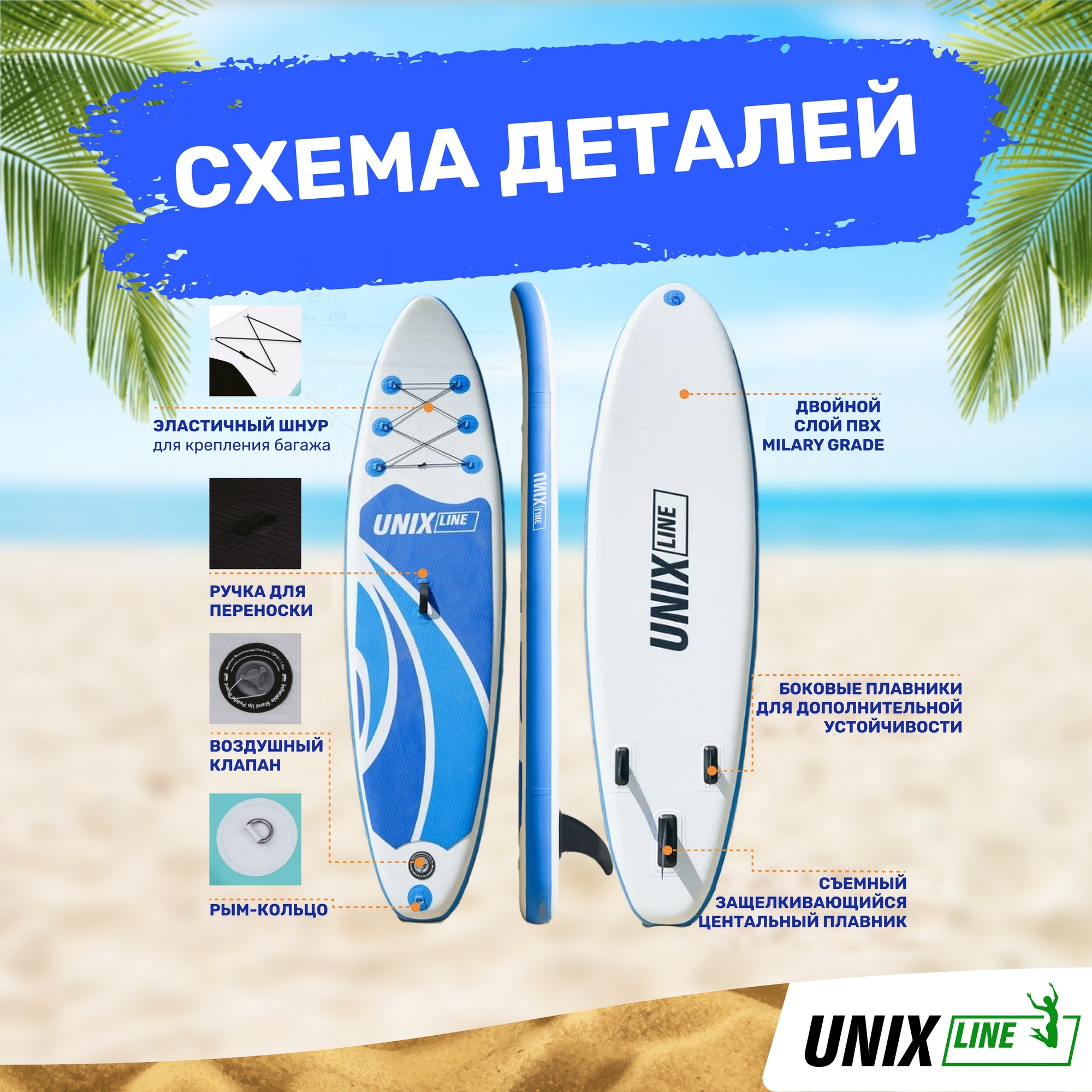 SUP-борд Unix Line Big Wave (320см) SUPBW320 2000_2000