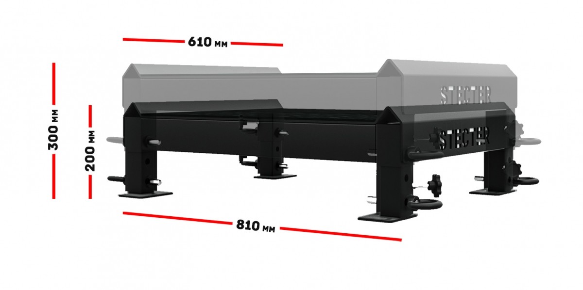 Тяжелоатлетические плинты для штанги Stecter с регулировкой по высоте 20-30 см (пара) 2430 1200_598