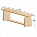 Скамейка гимнастическая 1500мм (фанерная) ножки фанера Dinamika 120_120