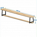 Скамейка гимнастическая 2000мм (щит.сосна) ножки метал Dinamika 120_120